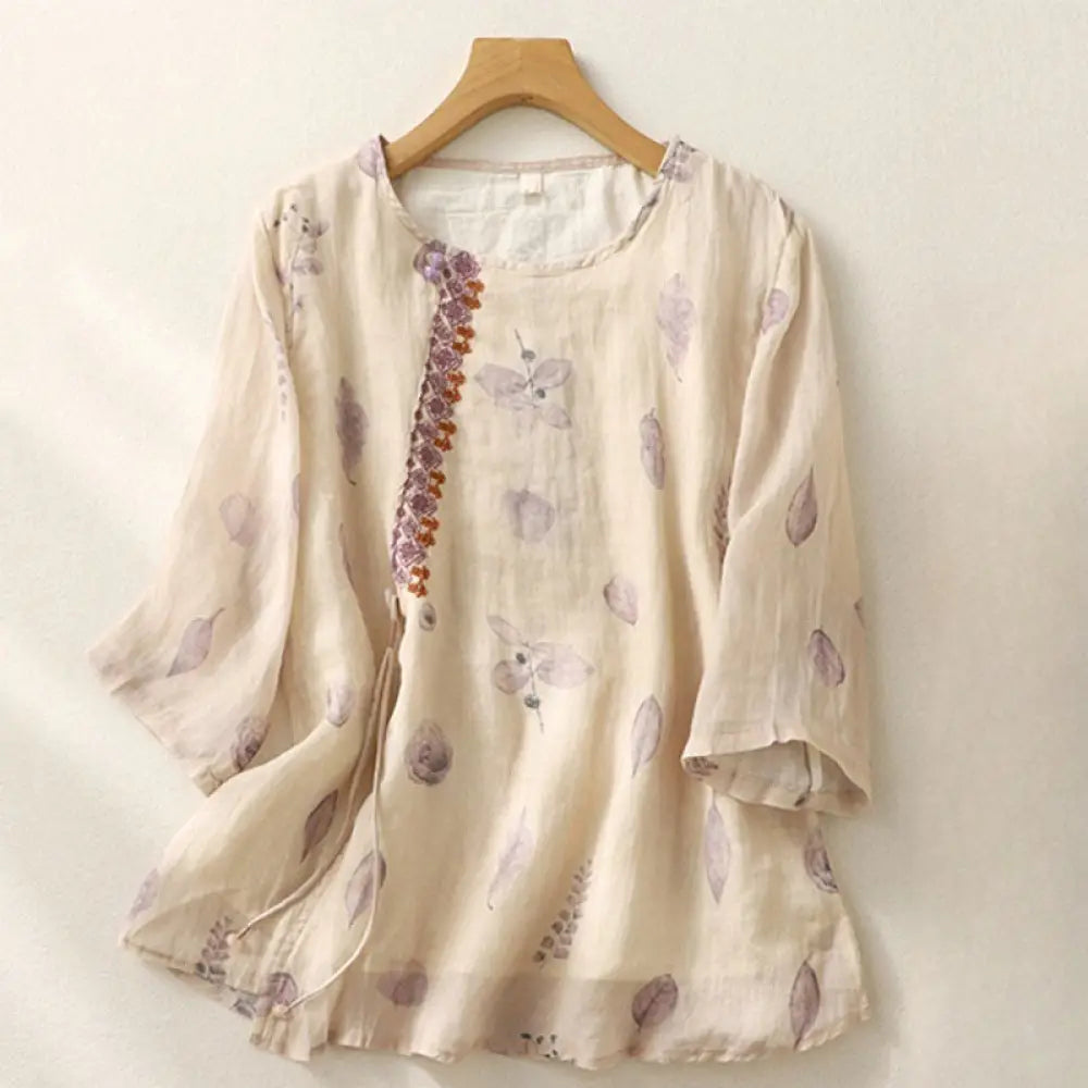 BWOOOH Embroidery Design Leaves Women&