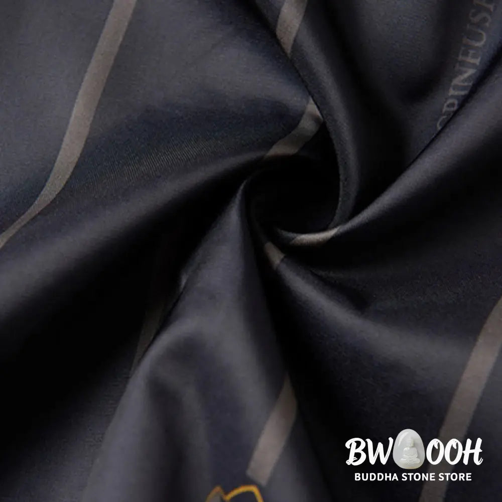 Buddha Stones Embroidery Pattern Stand Collar Long Sleeve Men’s Tang Suit Jacket With Pockets - Men’s Jacket