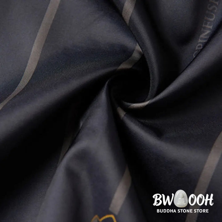 Buddha Stones Embroidery Pattern Stand Collar Long Sleeve Men’s Tang Suit Jacket With Pockets - Men’s Jacket
