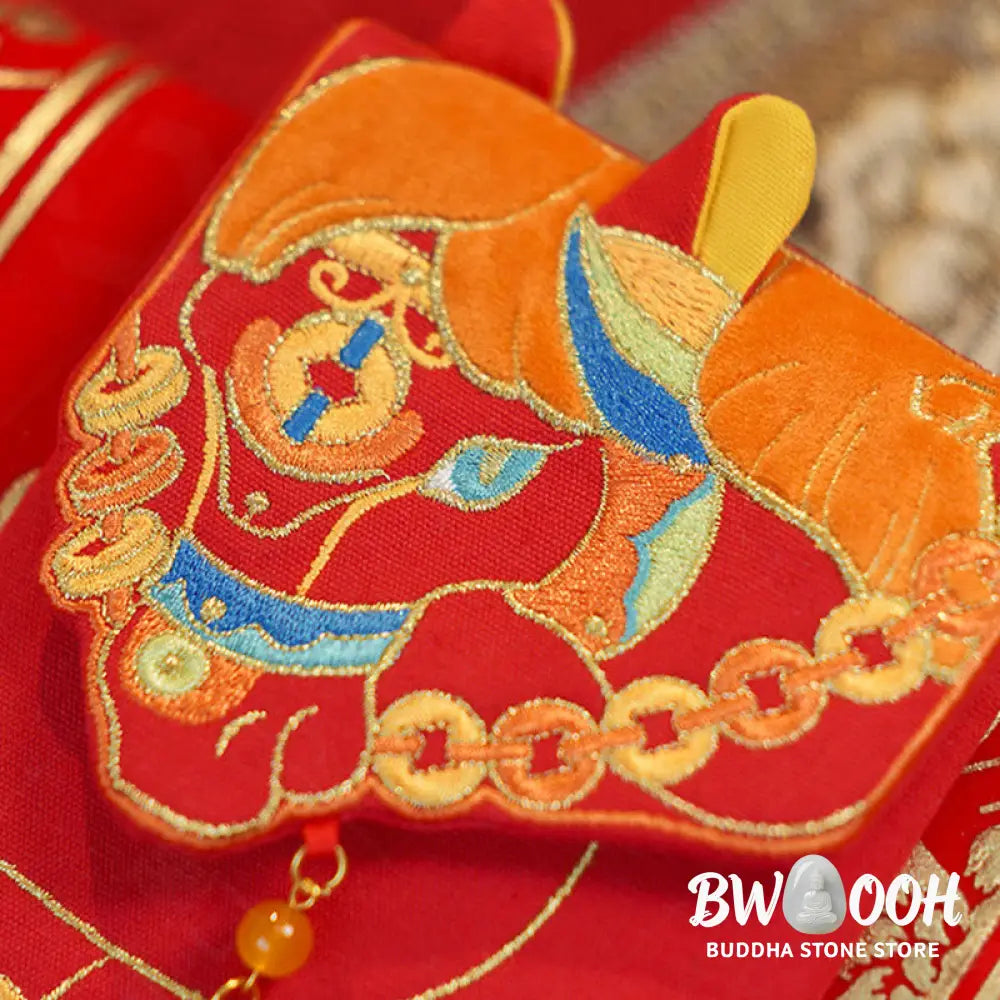 Buddha Stones Embroidery Year Of The Horse 2026 New Year Tassel Chinese Red Envelope - Red Envelope