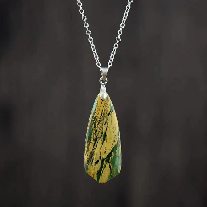Buddha Stones Emperor Stone Happiness Necklaces Pendants - BWOOOH - Yellow Emperor Stone White Chain - Necklaces &amp;
