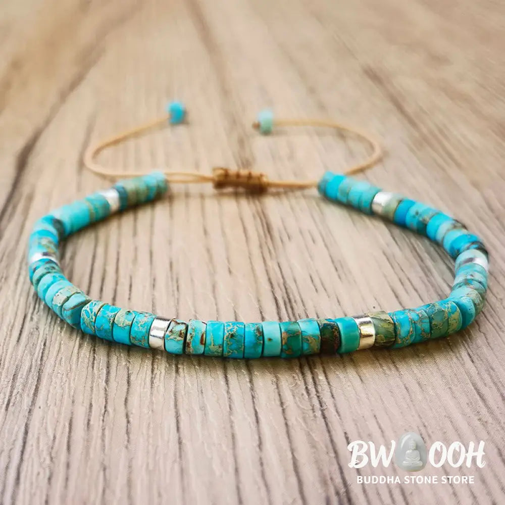 Buddha Stones Emperor Stone Happiness Spacer Bead Bracelet - BWOOOH - Emperor Stone(Wrist Circumference 16-20cm)