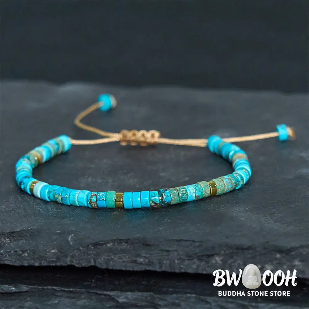 Buddha Stones Emperor Stone Happiness Spacer Bead Bracelet - BWOOOH - Emperor Stone(Wrist Circumference 16-20cm)