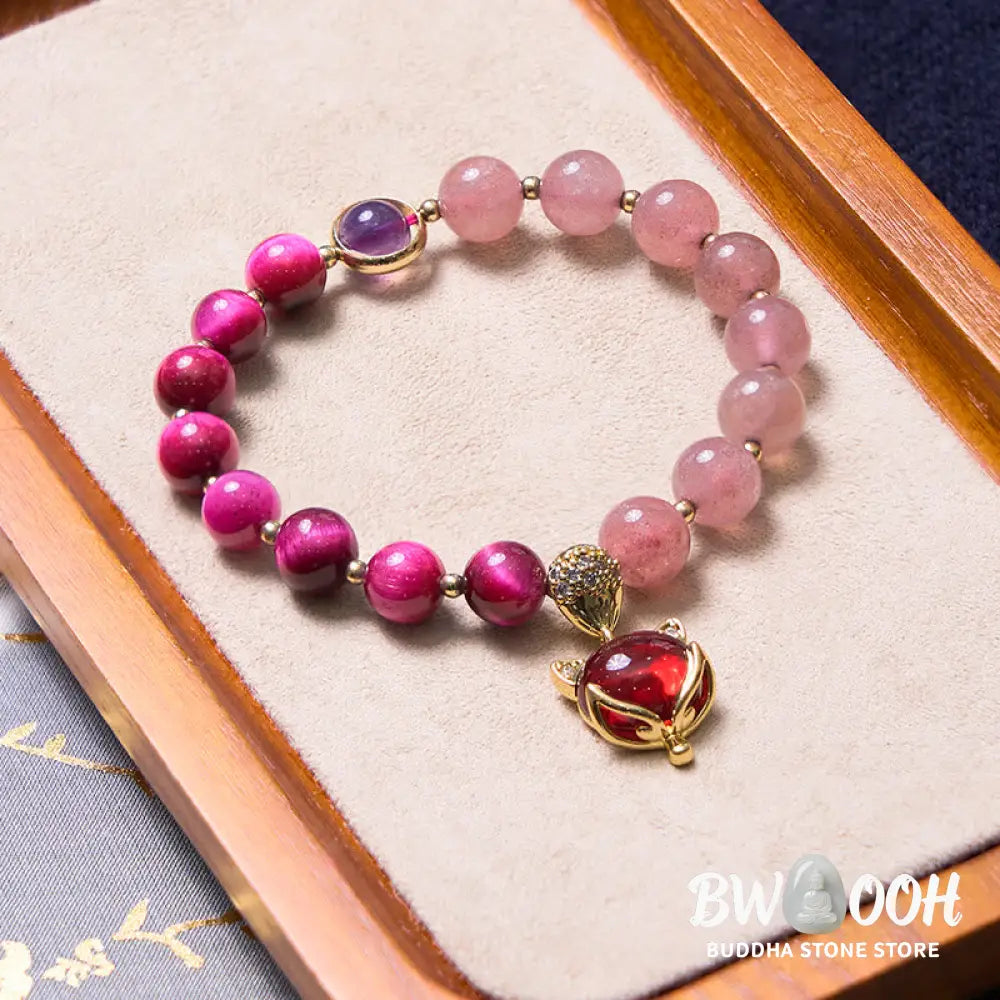 Buddha Stones Enhance Happiness and Joy Purple Bracelet Bangle Bundle - Bundle