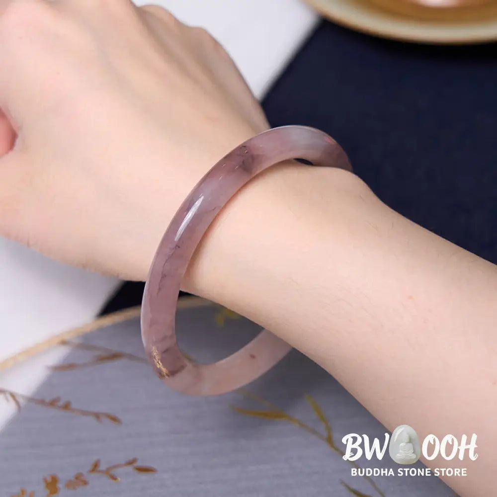 Buddha Stones Enhance Happiness and Joy Purple Bracelet Bangle Bundle - Bundle