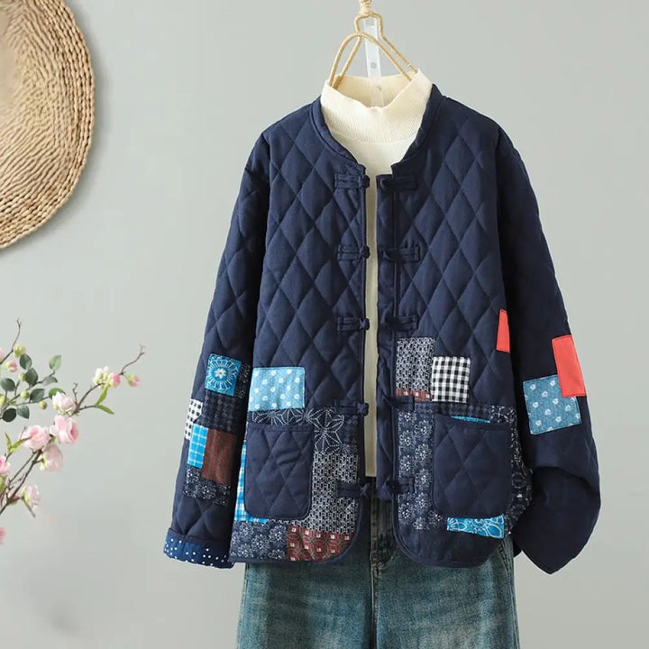 BWOOOH Ethnic Frog-button Patchwork Women&