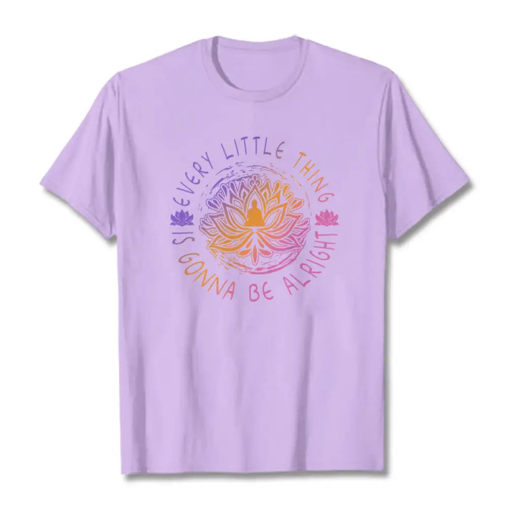BWOOOH lotus print yoga pants - Every Little Thing Is Gonna Be Alright T