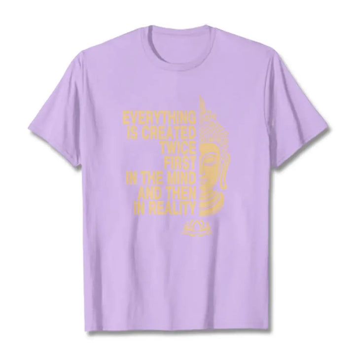 Buddha Stones Everything Is Created Twice Tee T-shirt - Plum / S - T-Shirts