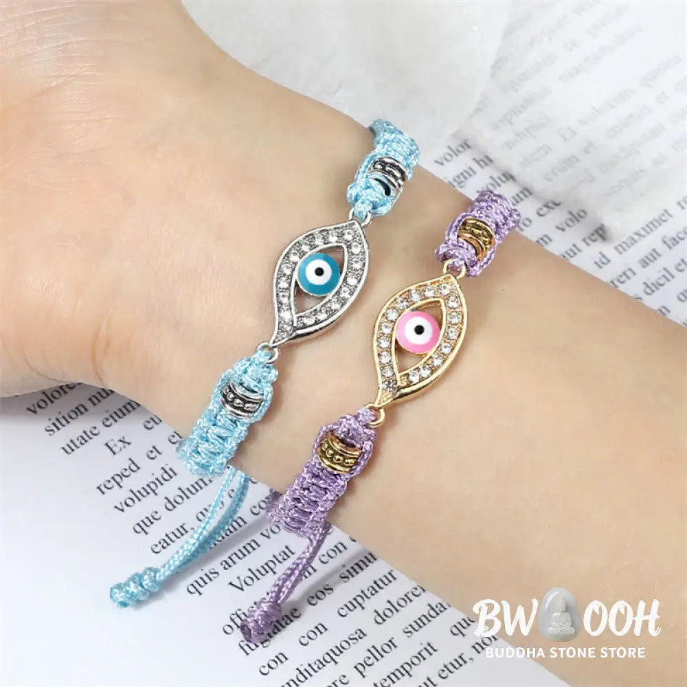 Buddha Stones Evil Eye Keep Away Evil Spirits String Bracelet - BWOOOH - Bracelet