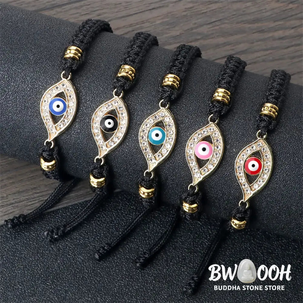 Buddha Stones Evil Eye Keep Away Evil Spirits String Bracelet - BWOOOH - Bracelet