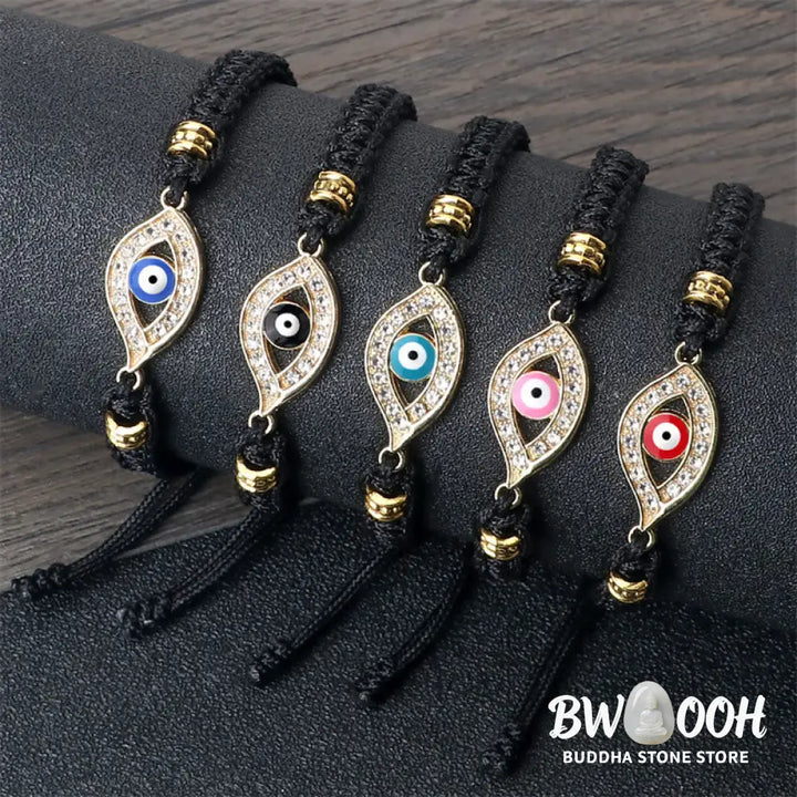 Buddha Stones Evil Eye Keep Away Evil Spirits String Bracelet - BWOOOH - Bracelet