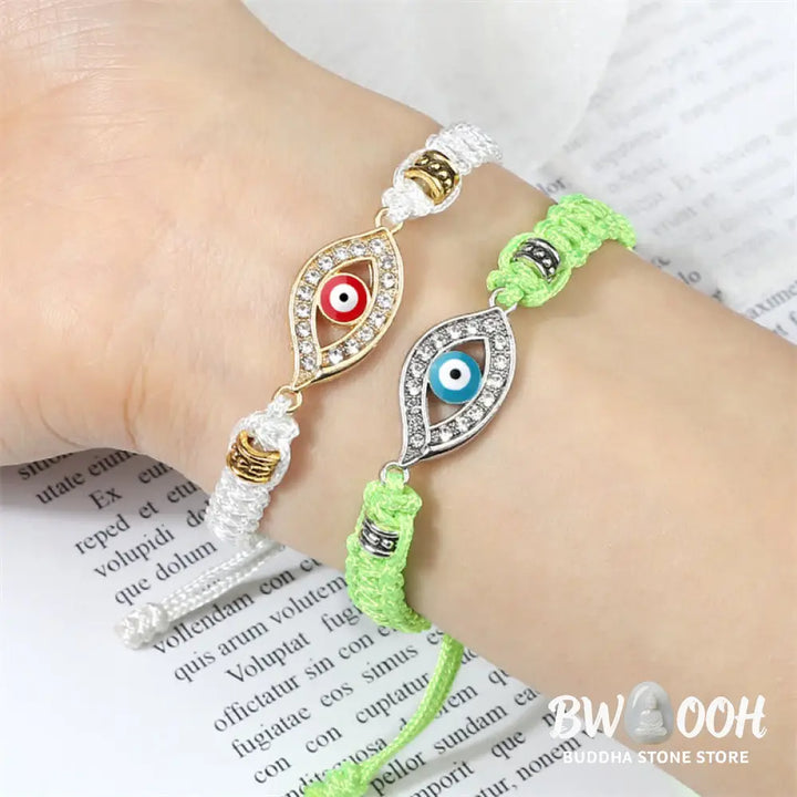 Buddha Stones Evil Eye Keep Away Evil Spirits String Bracelet - BWOOOH - Bracelet