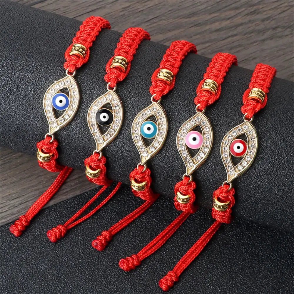 Buddha Stones Evil Eye Keep Away Evil Spirits String Bracelet - BWOOOH - Bracelet