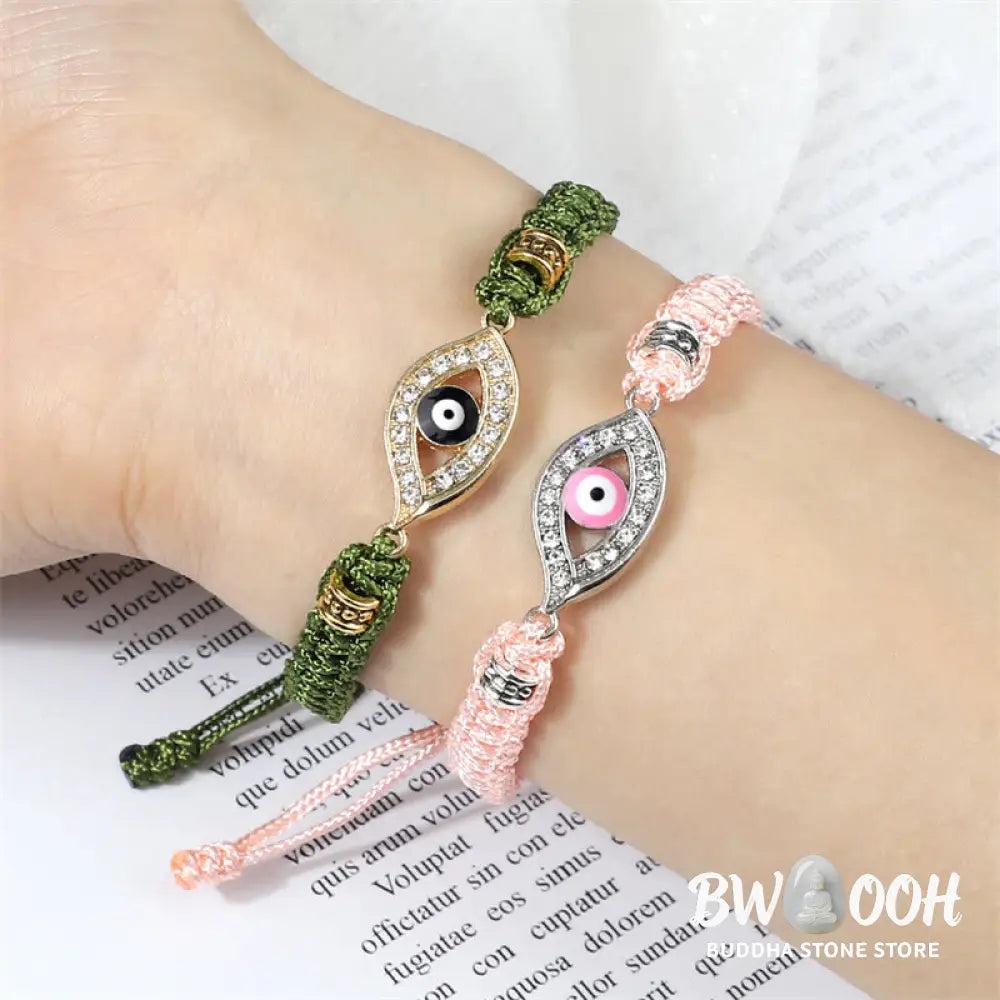 Buddha Stones Evil Eye Keep Away Evil Spirits String Bracelet - BWOOOH - Bracelet