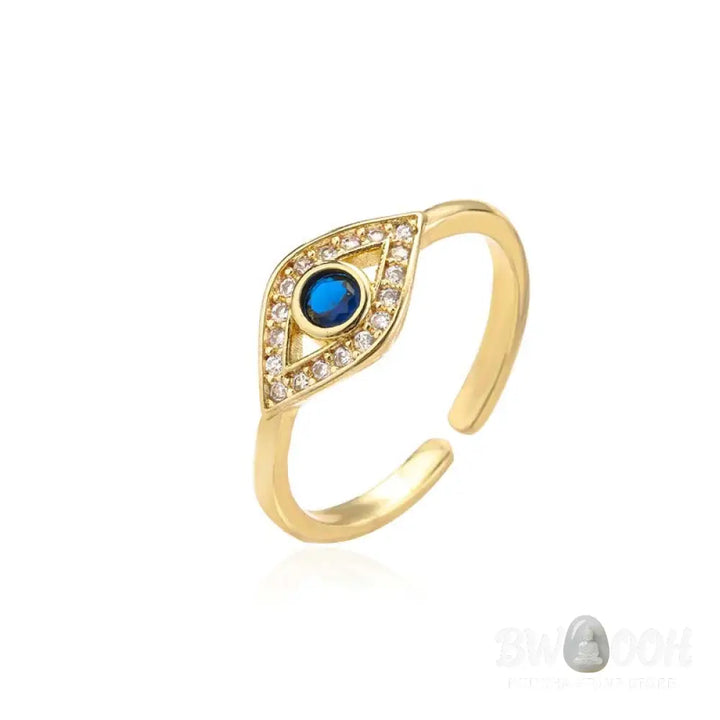 Buddha Stones Evil Eye Protection Blessing Copper Ring - BWOOOH - Copper - Rings