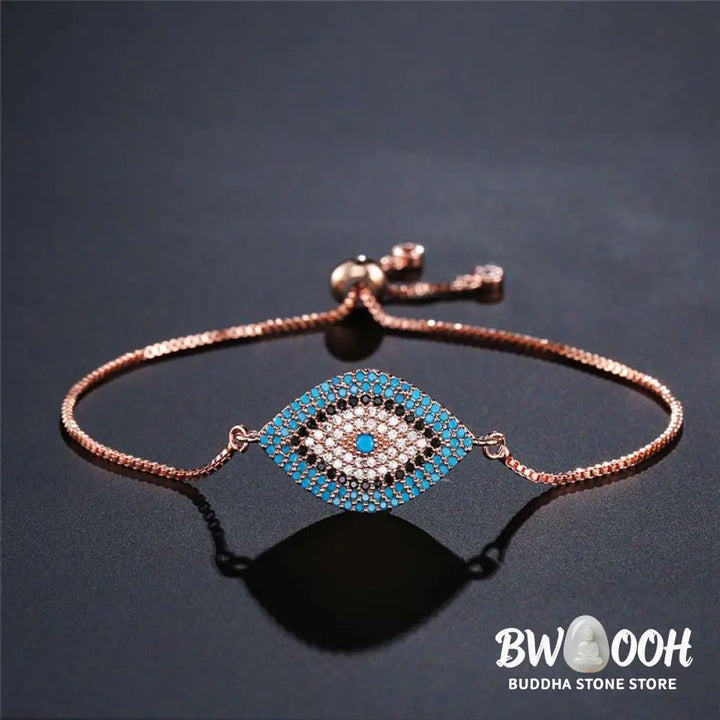 Buddha Stones Evil Eye Protection Healing Bracelet - BWOOOH - Bracelet