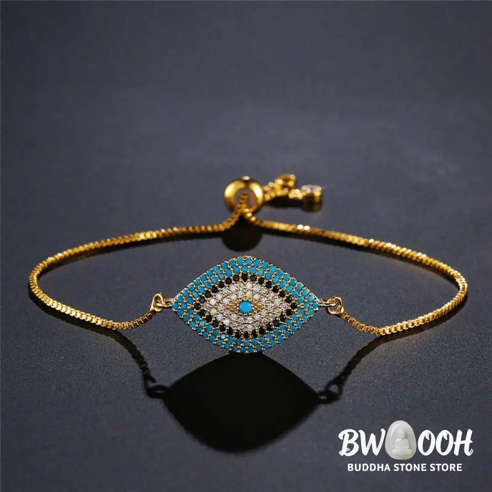 Buddha Stones Evil Eye Protection Healing Bracelet - BWOOOH - Bracelet