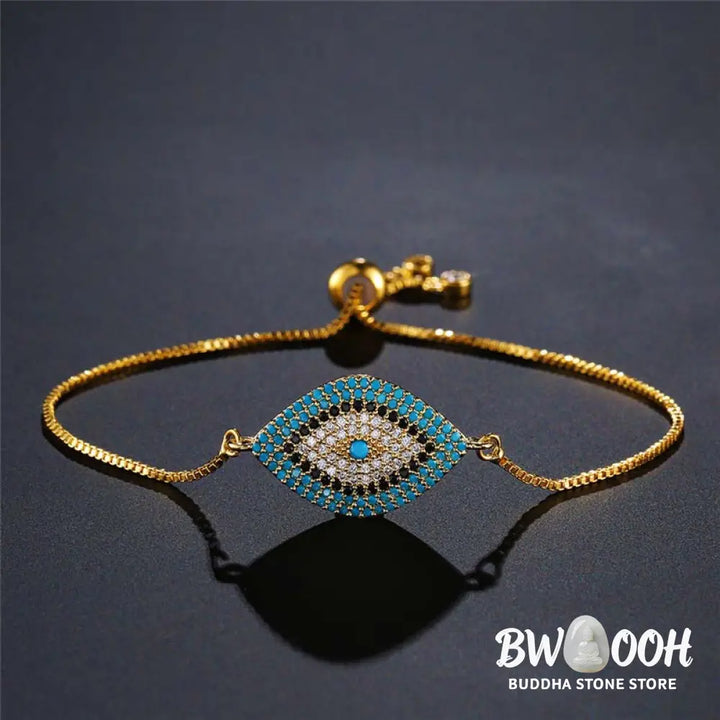 Buddha Stones Evil Eye Protection Healing Bracelet - BWOOOH - Bracelet