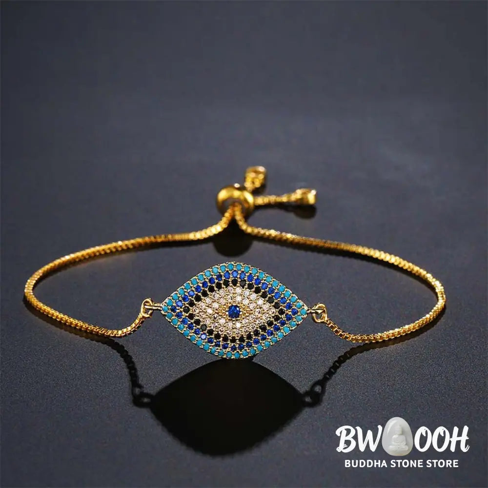 Buddha Stones Evil Eye Protection Healing Bracelet - BWOOOH - Bracelet