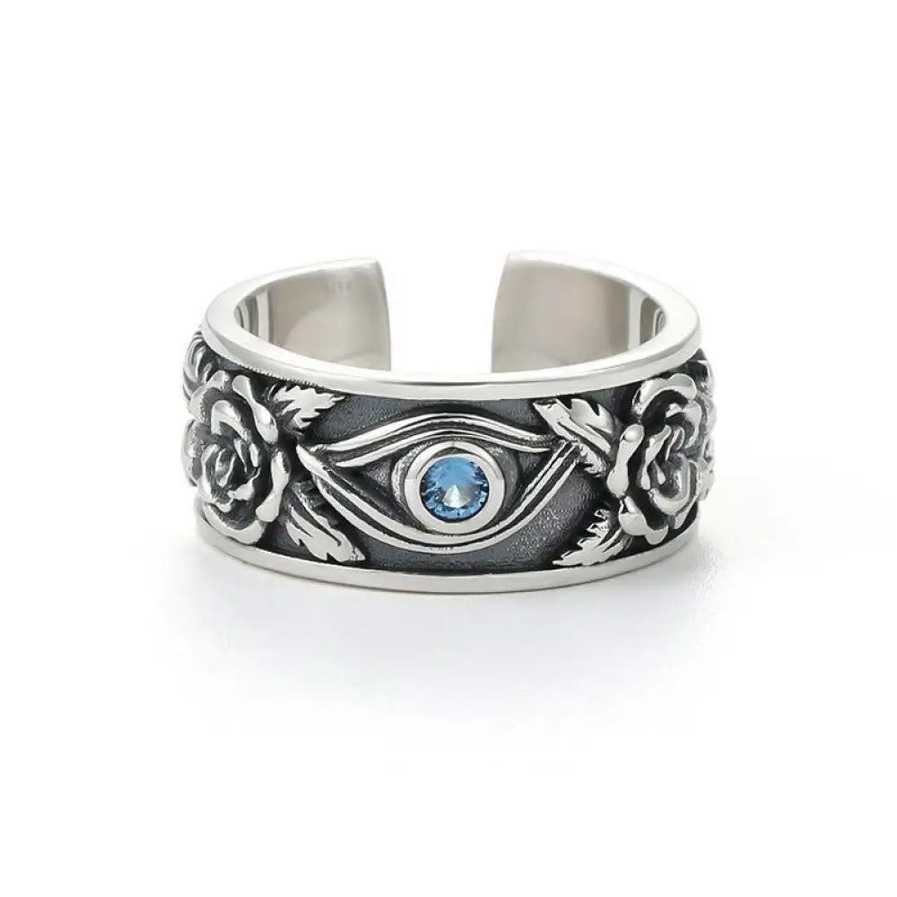 BWOOOH Eye Of Horus Crystal Protection Adjustable Ring — Crystal crystal healing bracelet for spiritual healing and mindfu...