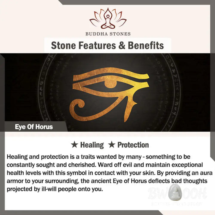 Buddha Stones Eye Of Horus Crystal Protection Adjustable Ring - BWOOOH - US8，UK/AU Q，EU 57mm，IT 17，JP 16 - Rings
