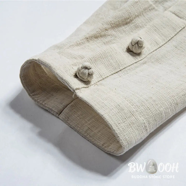 Buddha Stones Fall Chinese Hanfu Cotton Linen Men Jacket Clothing - Men’s Jacket
