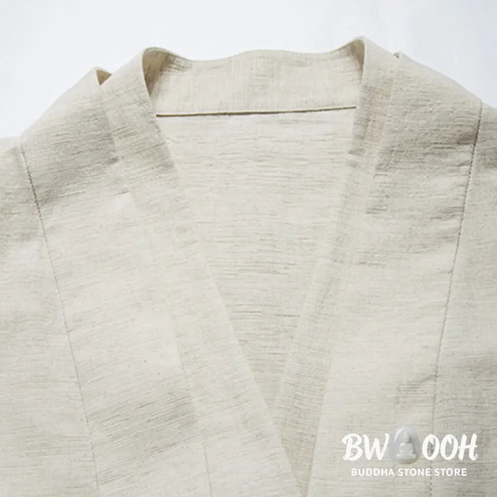 Buddha Stones Fall Chinese Hanfu Cotton Linen Men Jacket Clothing - Men’s Jacket