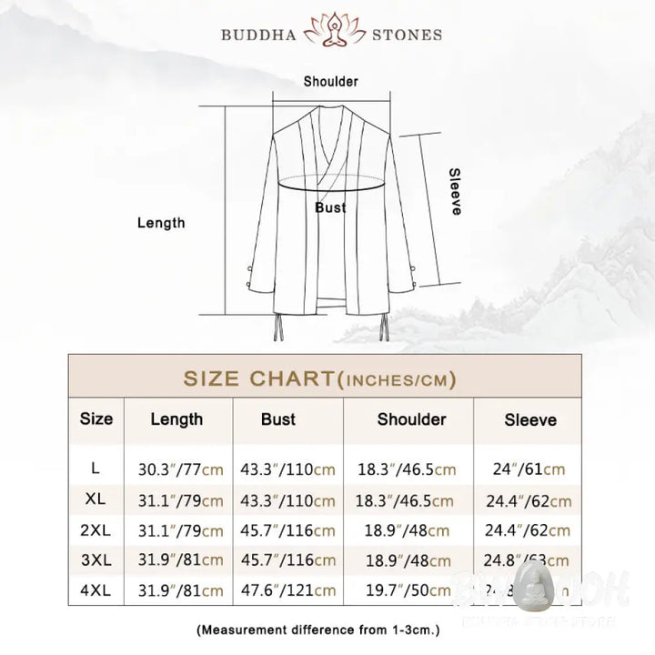 Buddha Stones Fall Chinese Hanfu Cotton Linen Men Jacket Clothing - Men’s Jacket