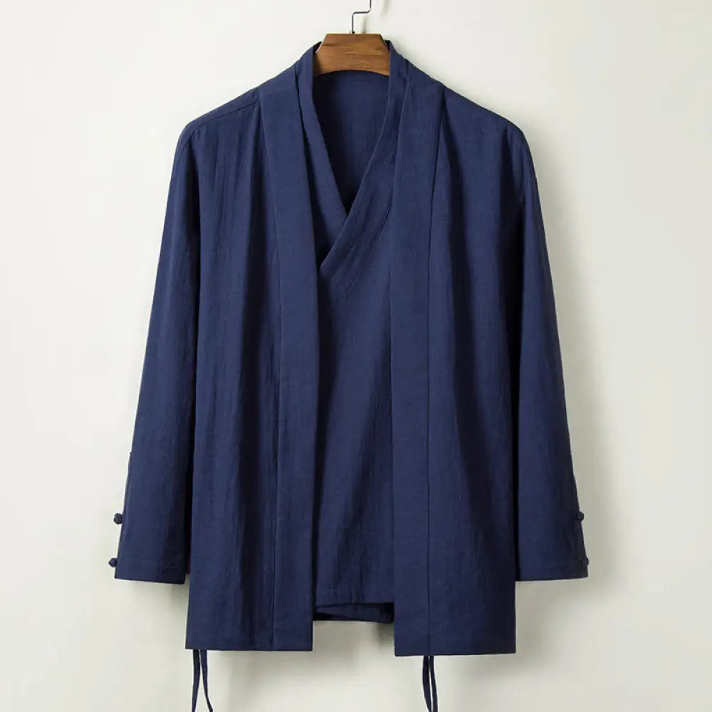 BWOOOH Fall Chinese Hanfu Cotton Linen Men Jacket Clothin