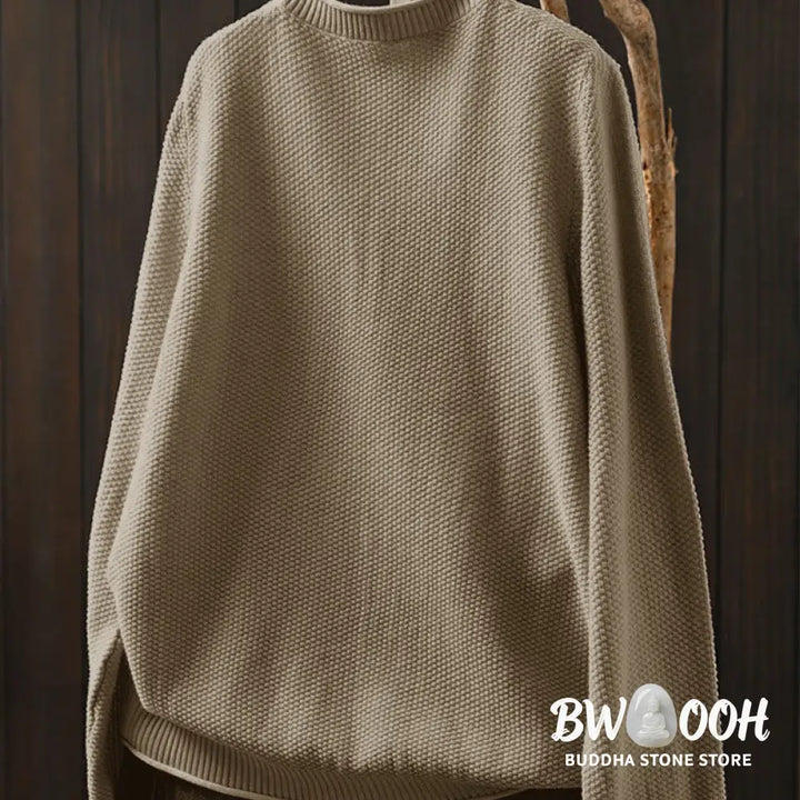 Buddha Stones Fall Colorful Buttons V-Neck Cotton Women’s Long Sleeve Knitted Sweater - Women’s Sweater