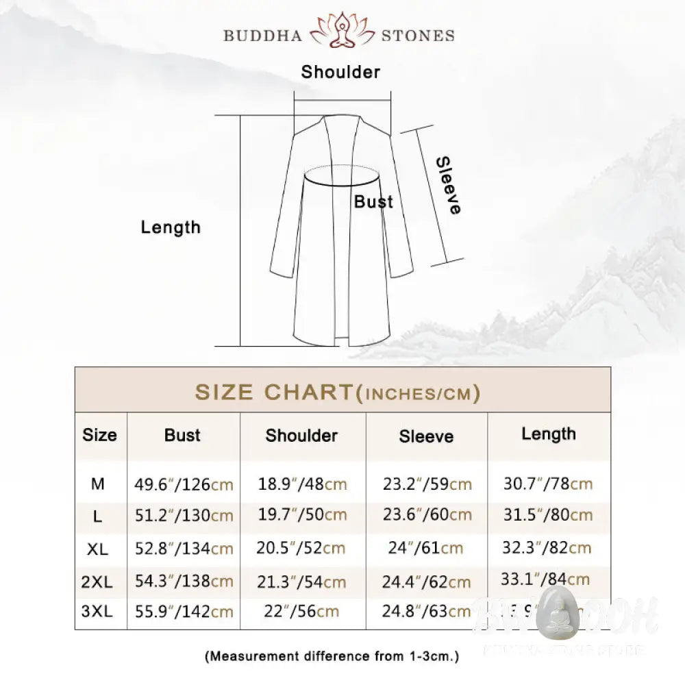 Buddha Stones Fall Simple Casual Cotton Linen Men’s Mid-length Coat Clothing - Men’s Coat