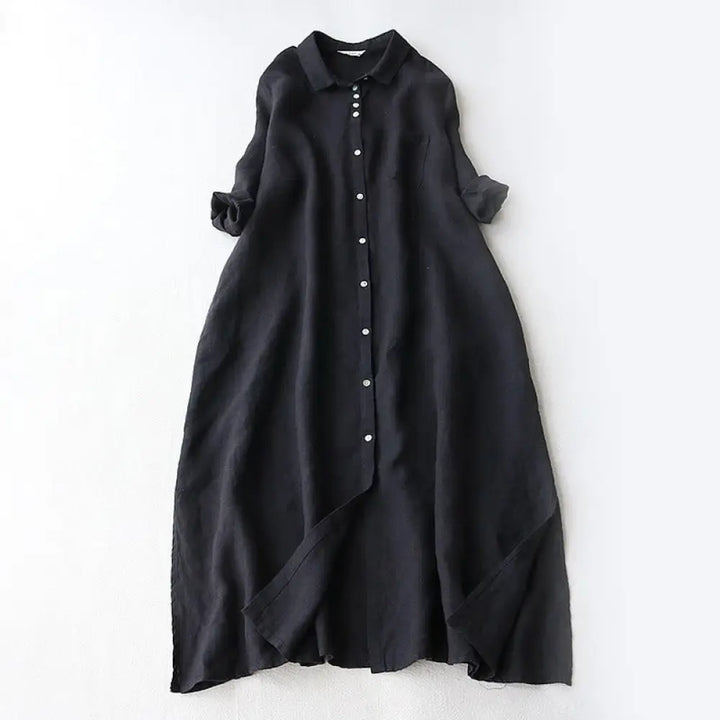 BWOOOH Fall Solid Buttons Down Lapel Design Three Quarter