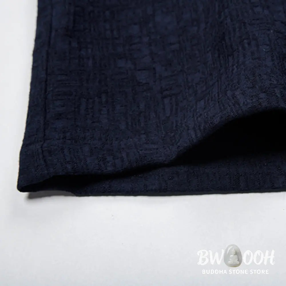 Buddha Stones Fall Solid Long Sleeve Button Shirt Cotton Linen Men Clothing - Men’s Shirts