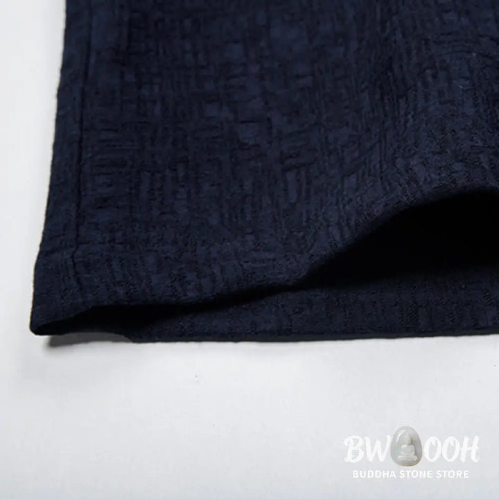 Buddha Stones Fall Solid Long Sleeve Button Shirt Cotton Linen Men Clothing - Men’s Shirts