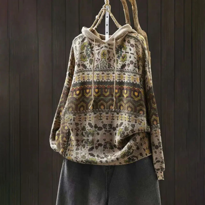 BWOOOH Fall Striped Geometric Flowers Cotton Women&