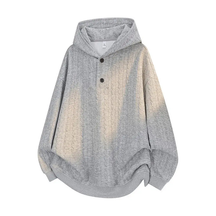 BWOOOH Fall Winter Buttons Twisted Design Long Sleeve Men