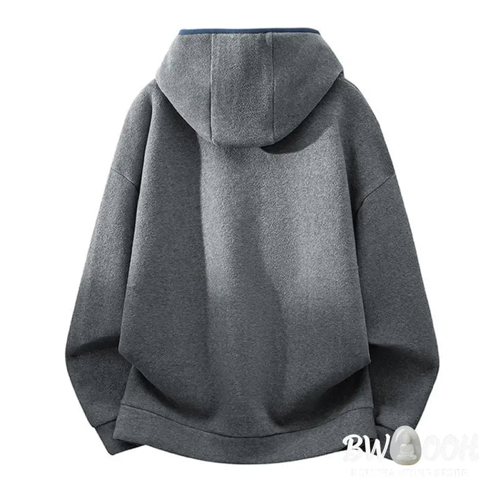 Buddha Stones Fall Winter Zipper Design Fleece Lined Long Sleeve Cotton Men’s Hoodie - Men’s Hoodie