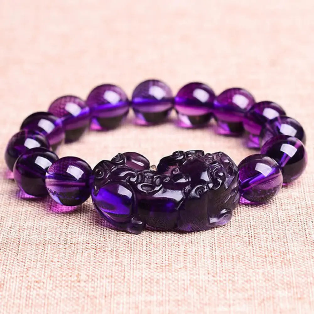 Buddha Stones Feng Shui Amethyst Fortune Wealth Bracelet - BWOOOH - Bracelet