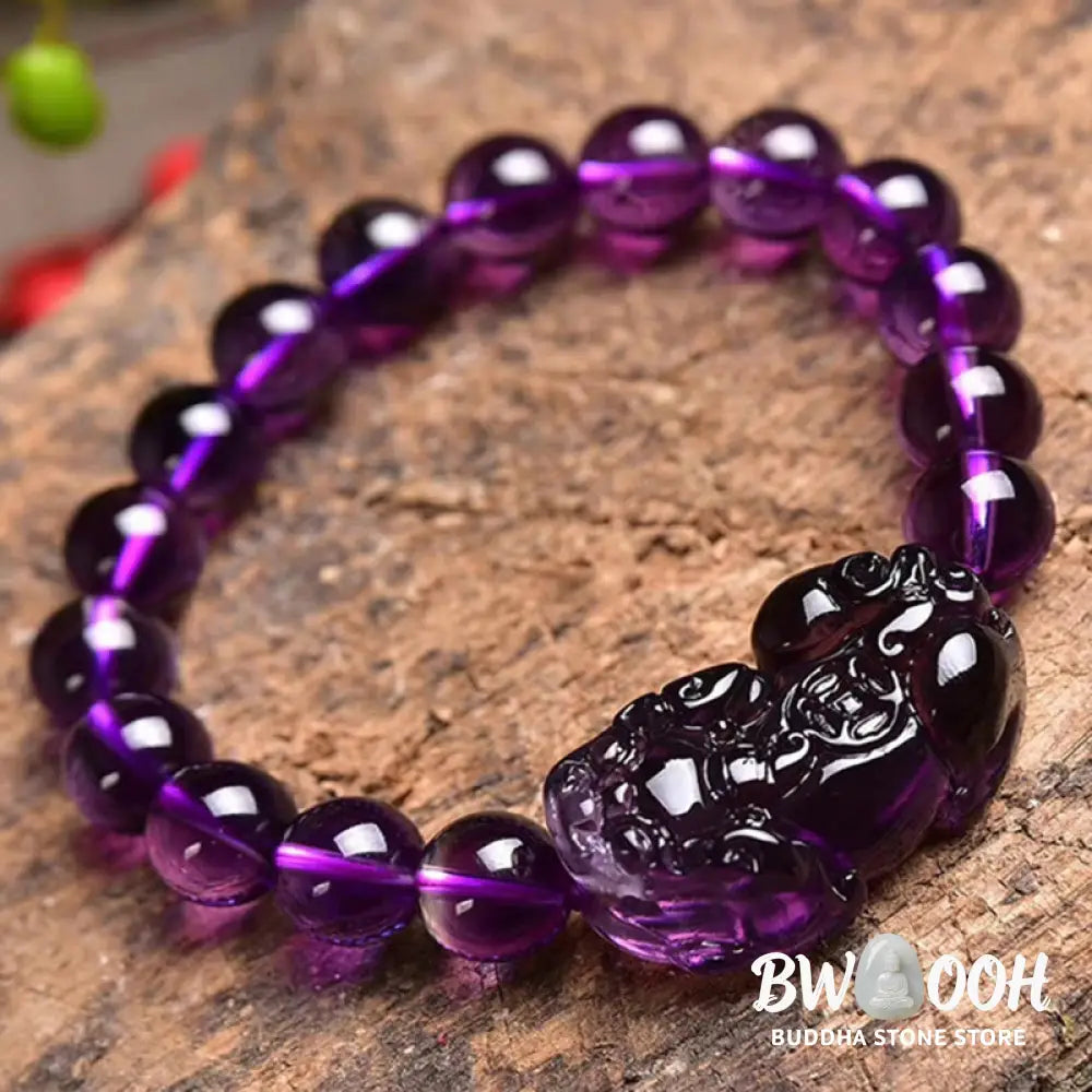 Buddha Stones Feng Shui Amethyst Fortune Wealth Bracelet - BWOOOH - Bracelet