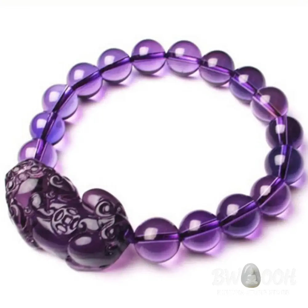 Buddha Stones Feng Shui Amethyst Fortune Wealth Bracelet - BWOOOH - Bracelet