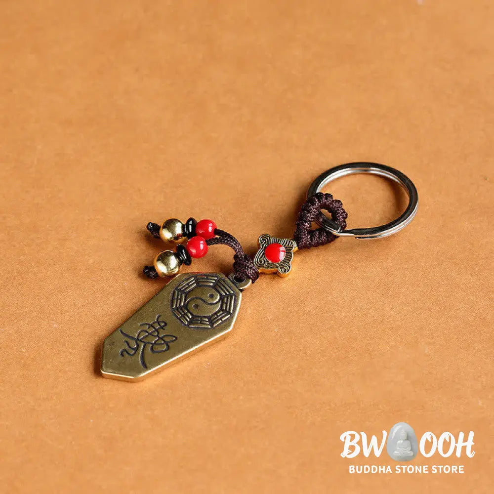 Buddha Stones Feng Shui Bagua Yin Yang Balance Peace Keychain - Bagua - Key Chain