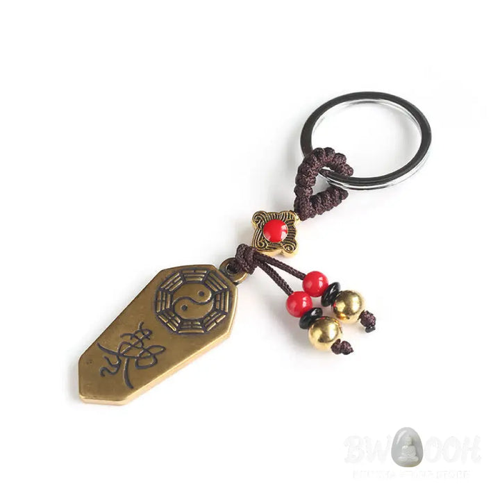 Buddha Stones Feng Shui Bagua Yin Yang Balance Peace Keychain - Bagua - Key Chain