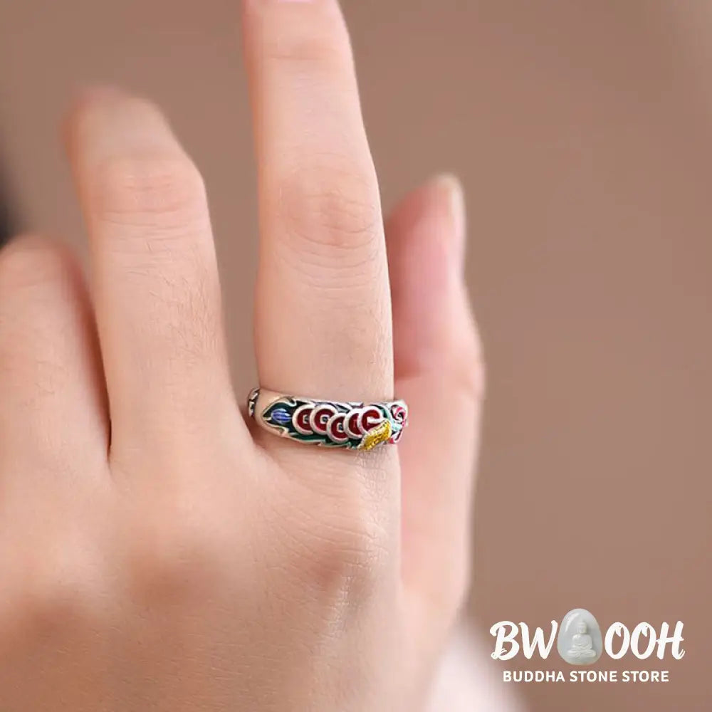 Buddha Stones Feng Shui Five Emperor Coins Wealth Ring - BWOOOH - Five Emperor Coins(Protection♥Wealth) - Ring