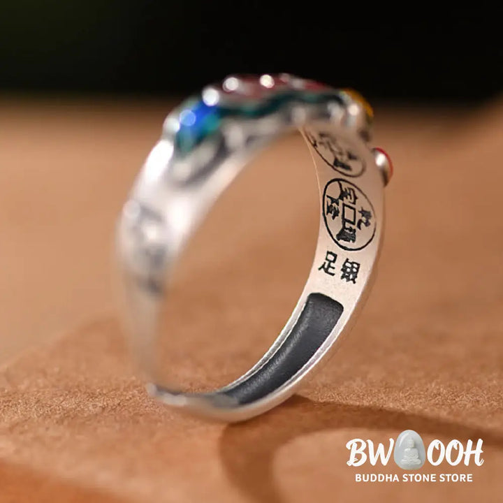 Buddha Stones Feng Shui Five Emperor Coins Wealth Ring - BWOOOH - Five Emperor Coins(Protection♥Wealth) - Ring