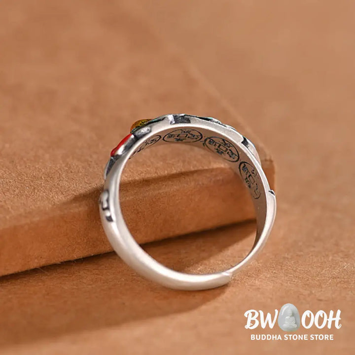 Buddha Stones Feng Shui Five Emperor Coins Wealth Ring - BWOOOH - Five Emperor Coins(Protection♥Wealth) - Ring