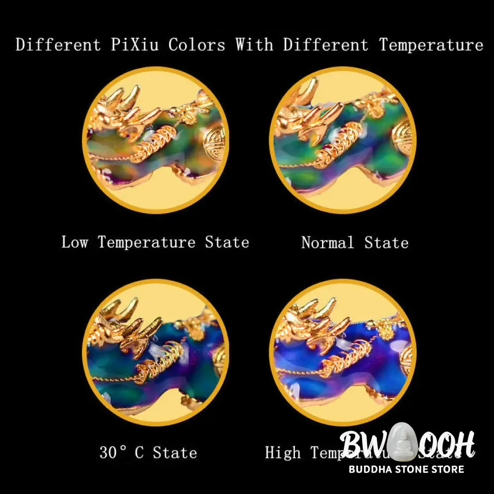 Buddha Stones Feng Shui PiXiu Color Change Copper Coin Beads Wealth String Bracelet - BWOOOH - Bracelet