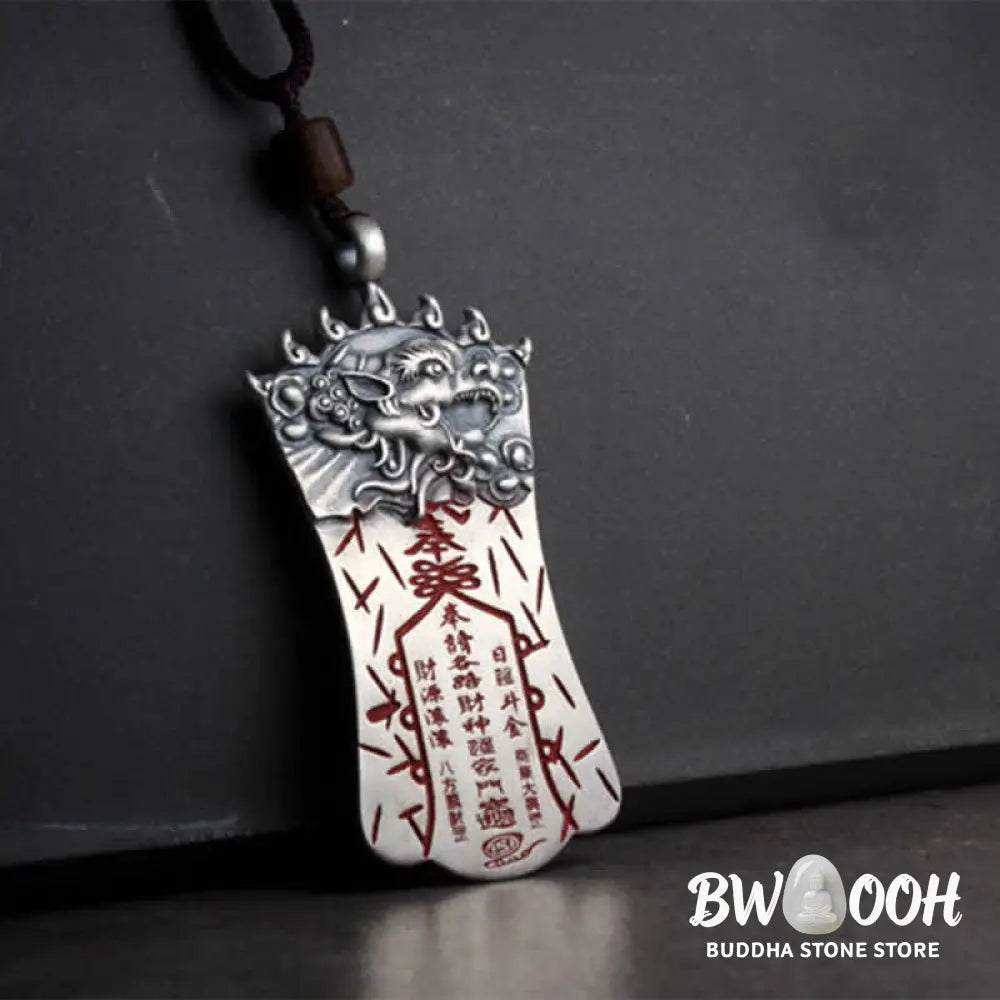 Buddha Stones FengShui Bagua PiXiu Cinnabar Balance Necklace Pendant - BWOOOH - Necklaces &amp; Pendants