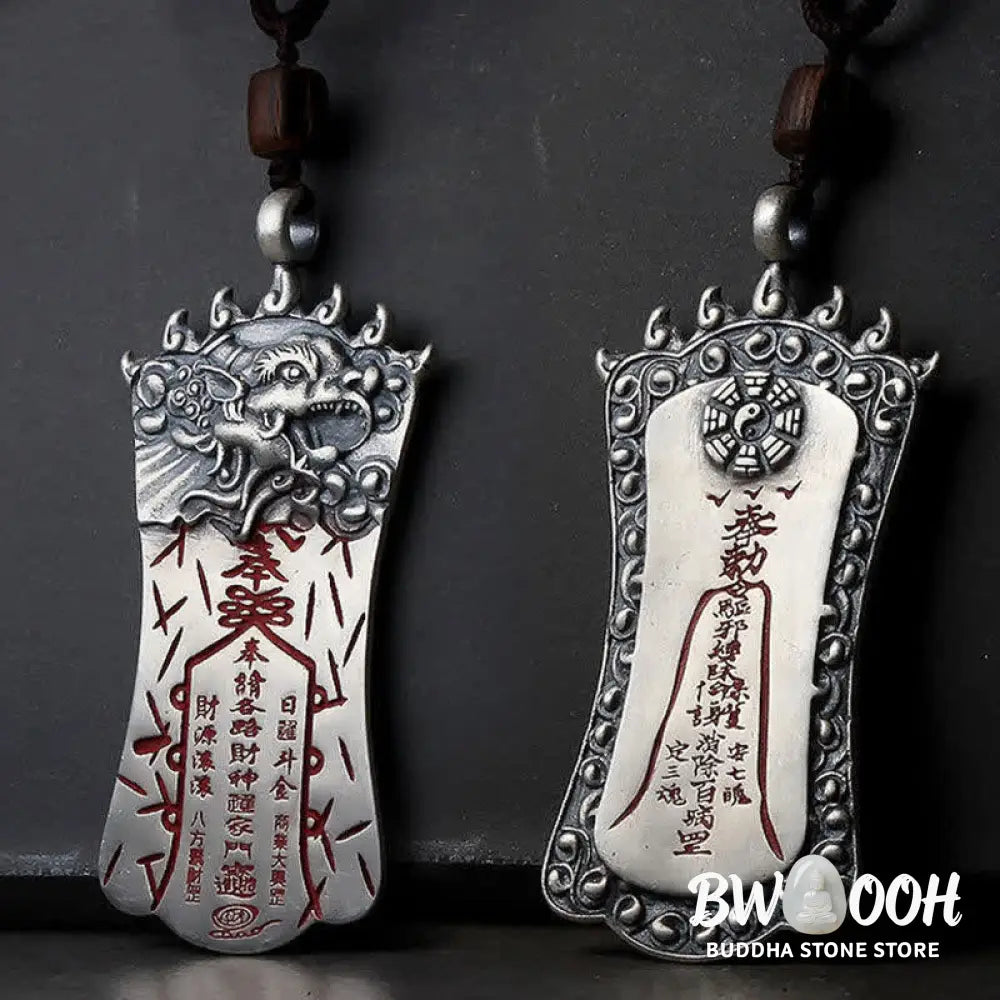 Buddha Stones FengShui Bagua PiXiu Cinnabar Balance Necklace Pendant - BWOOOH - Necklaces & Pendants