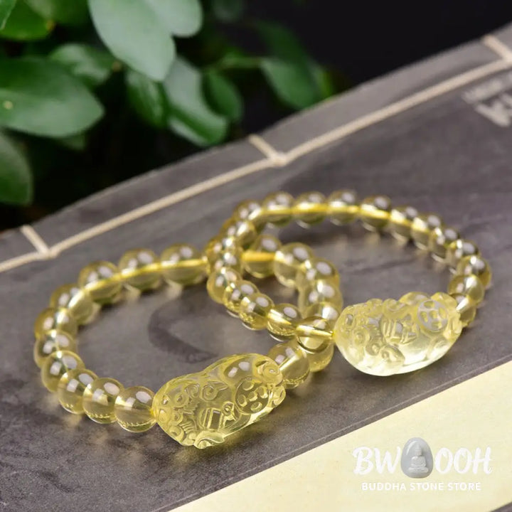 Buddha Stones FengShui Citrine PiXiu Wealth Bracelet - BWOOOH - Bracelet
