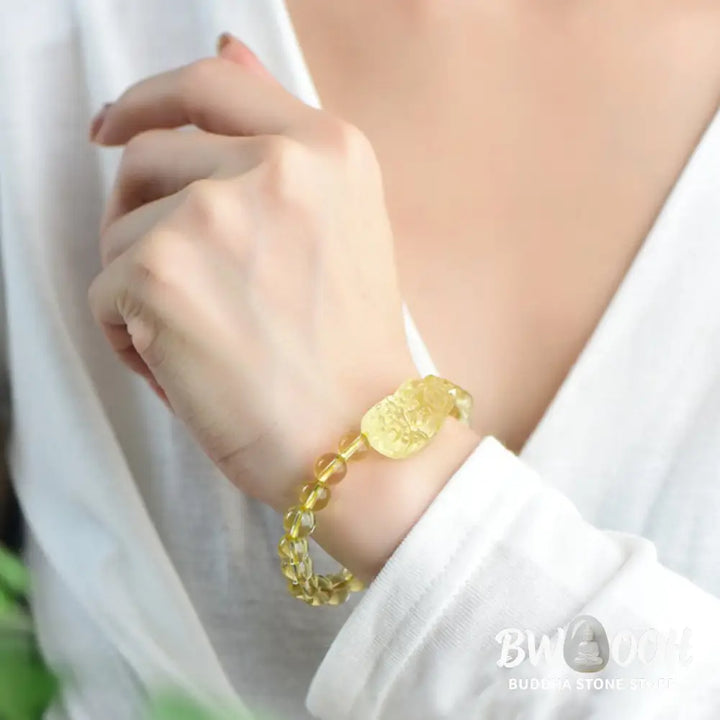 Buddha Stones FengShui Citrine PiXiu Wealth Bracelet - BWOOOH - Bracelet